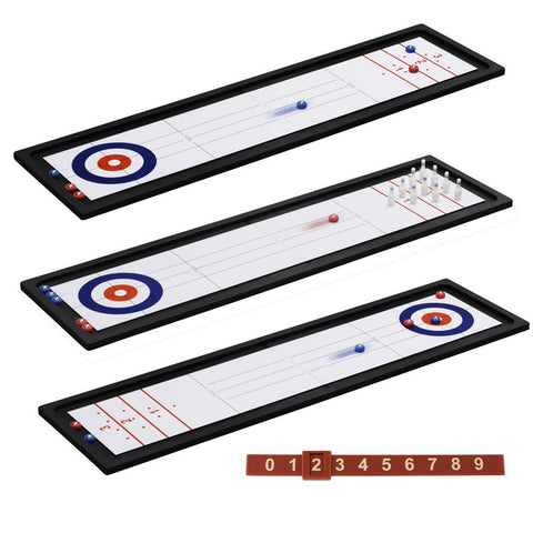 2 In 1 Mini Bowling Shuffleboard Set