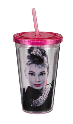 Audrey Hepburn Acrylic Travel Cup